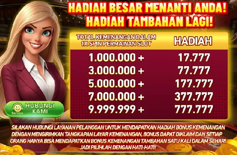 HADIAH TAMBAHAN LAGI! - Bonus Kemenangan Slot